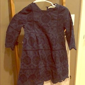 Zara kids lace blue dress